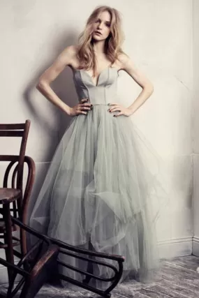 A Line Floor Length Sweetheart Sleeveless Layers Tulle Ruffles Long Prom Dresses