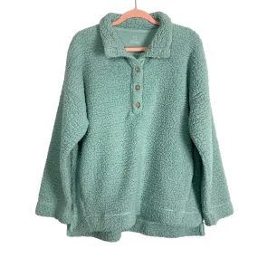 Aerie Seafoam Green Button Pullover- Size M