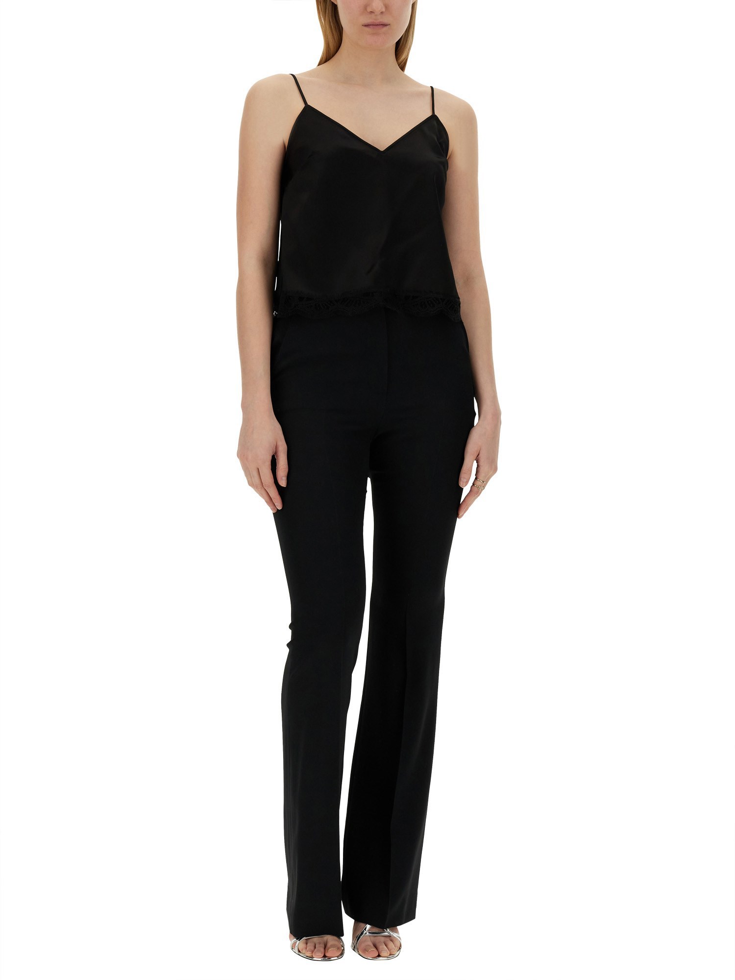 ALEXANDER McQUEEN    TOP WITH THIN VISCOSE STRAPS