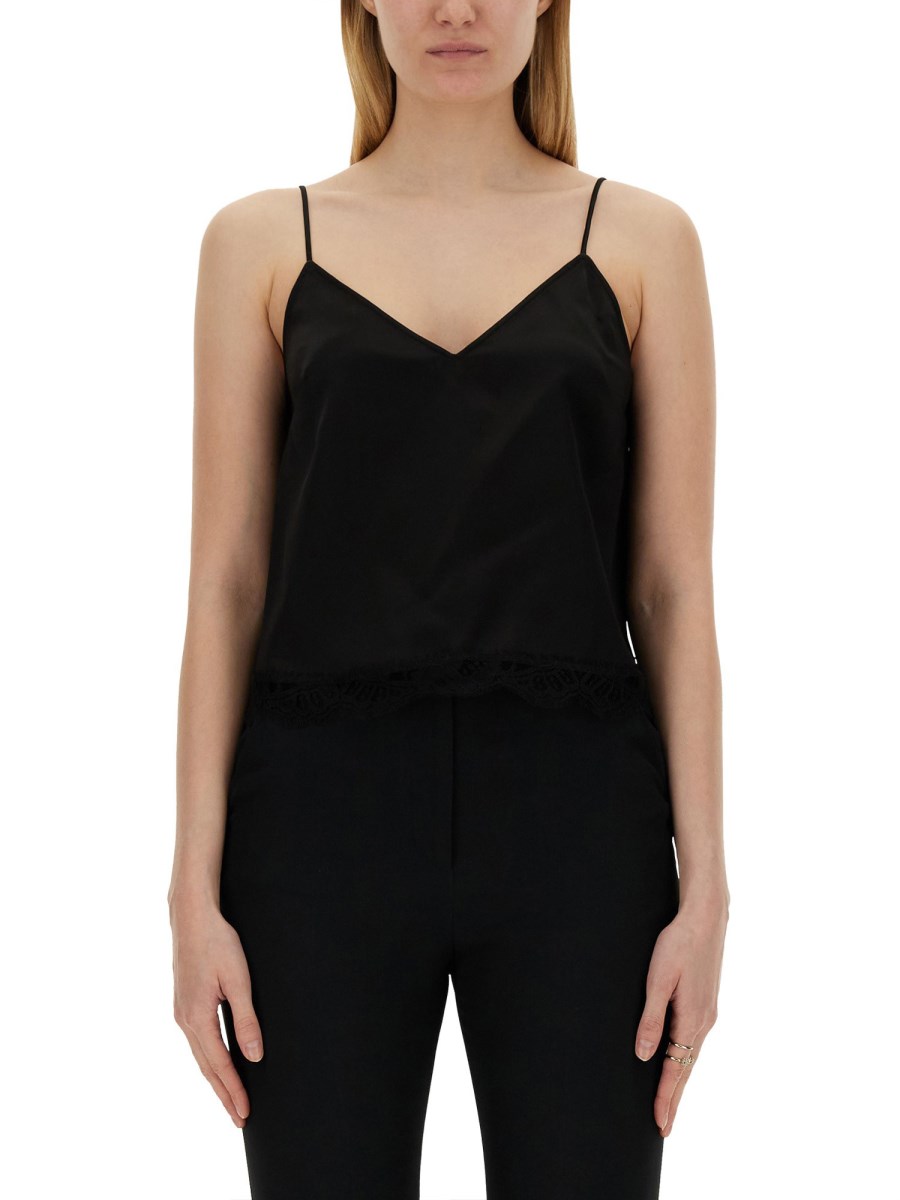 ALEXANDER McQUEEN    TOP WITH THIN VISCOSE STRAPS