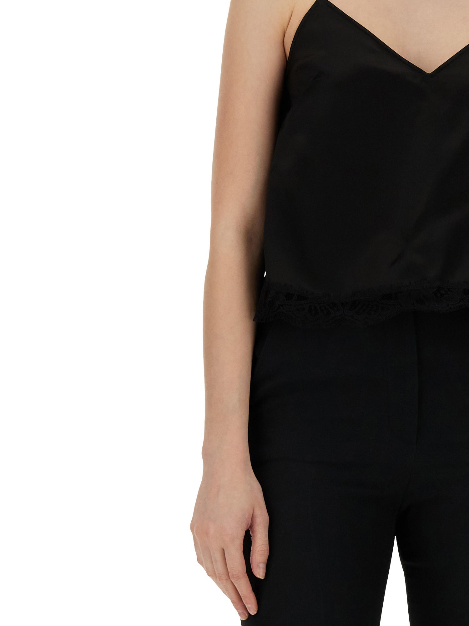 ALEXANDER McQUEEN    TOP WITH THIN VISCOSE STRAPS