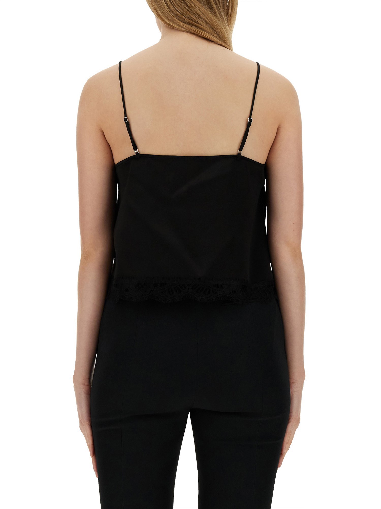 ALEXANDER McQUEEN    TOP WITH THIN VISCOSE STRAPS