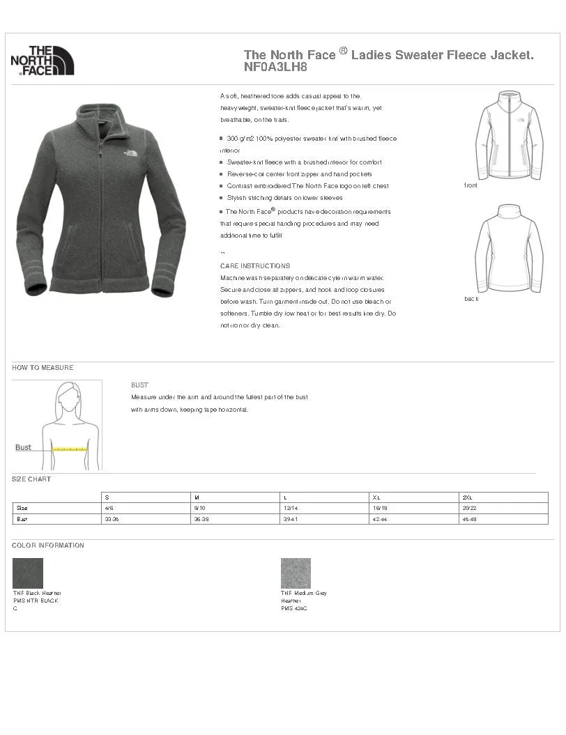 B2B1 The North Face Ladies Sweater Fleece Jacket