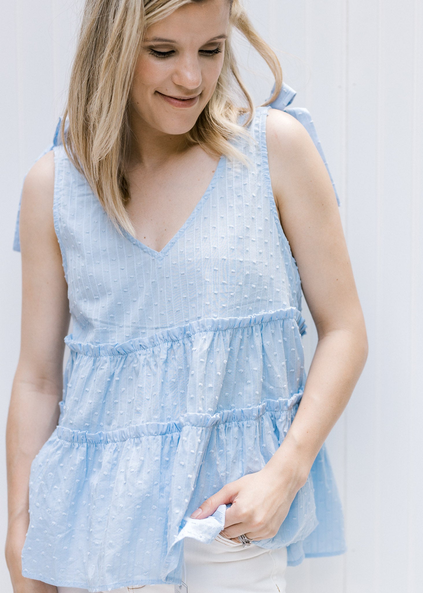 Beachy Blue Sleeveless Top