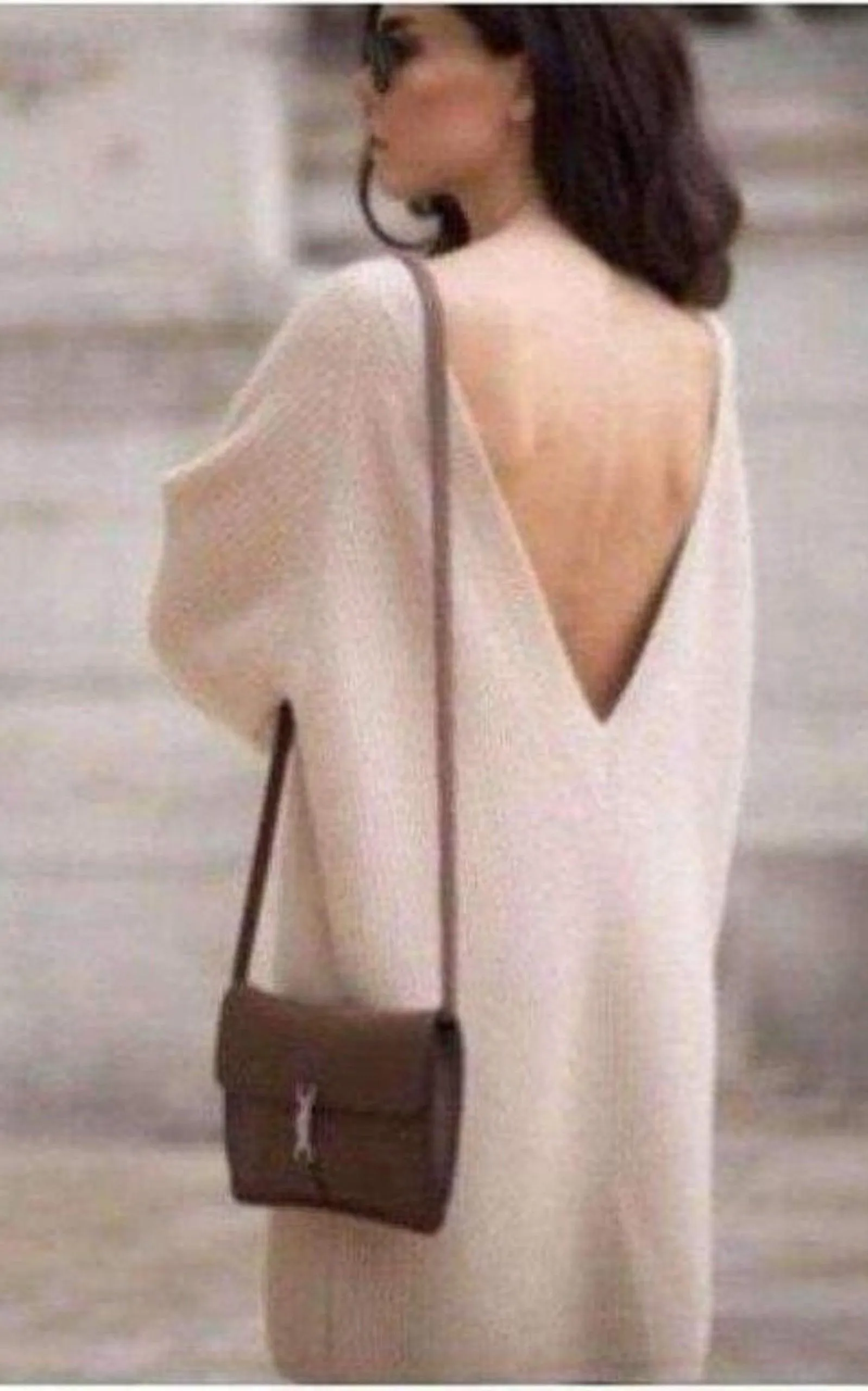 Beige Cashmere Knit Sweater