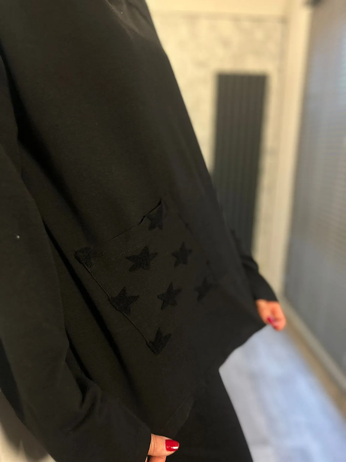 Black Star Detail Sweatshirt Skyler