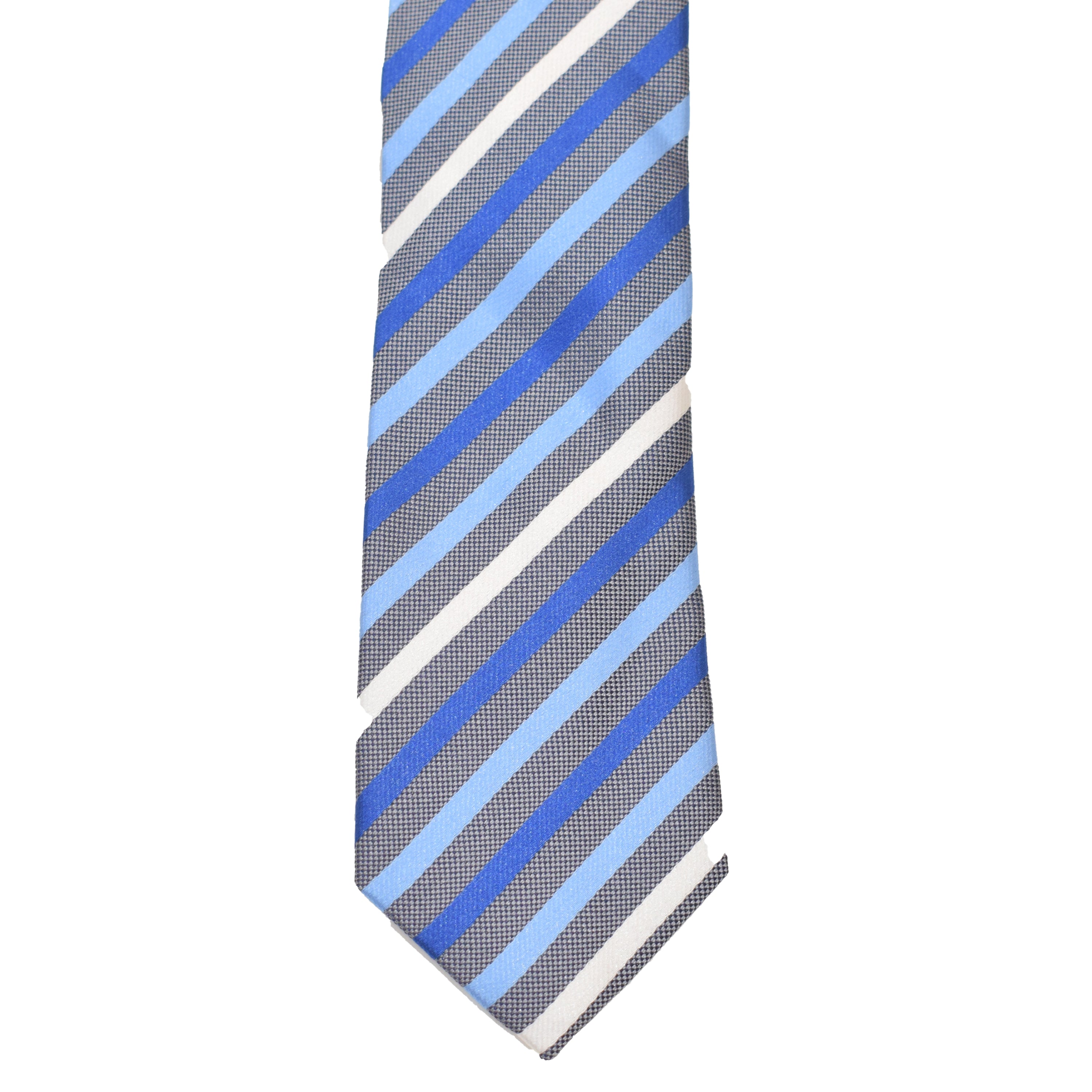 Boys Neck Tie - Blue Multi Stripes