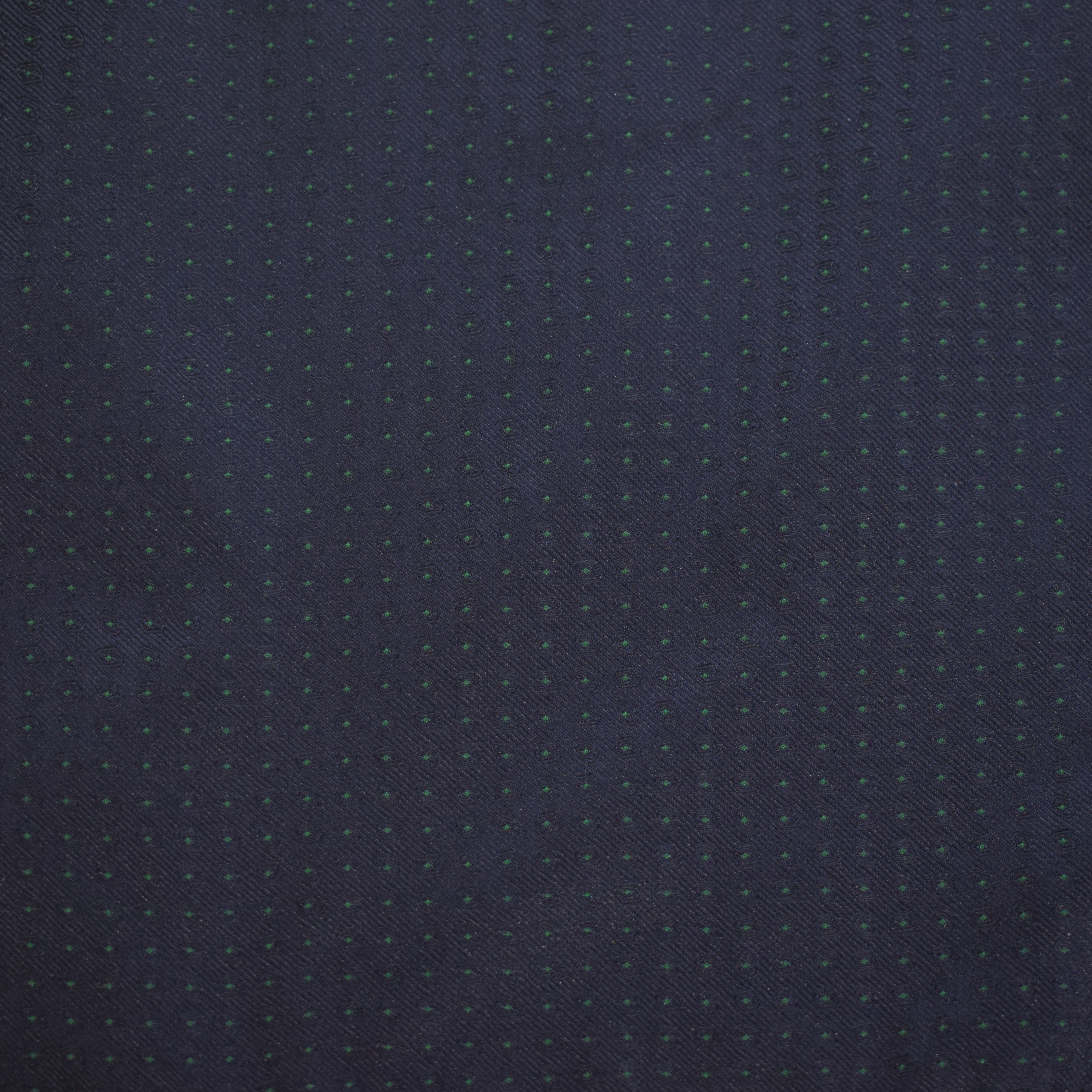 Boys Neck Tie - Navy Green Micro Polkadot