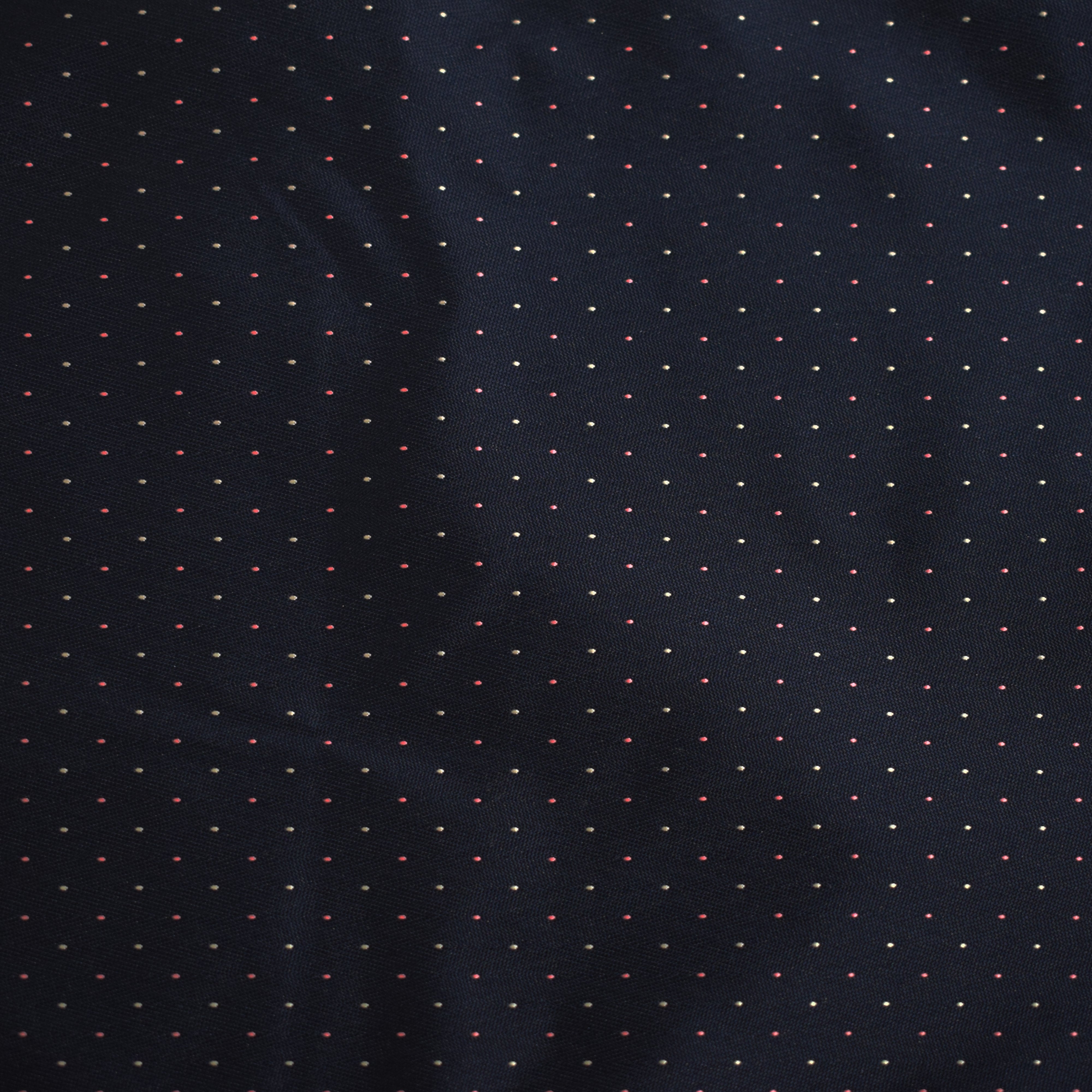 Boys Neck Tie - Navy Pink Micro Polkadot