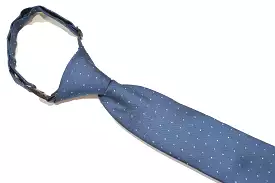 Boys Neck Tie - Poseidon Blue Micro Polkadot