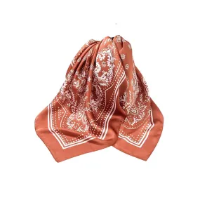 Brown Satin Bandana Scarf - ETA 4/30