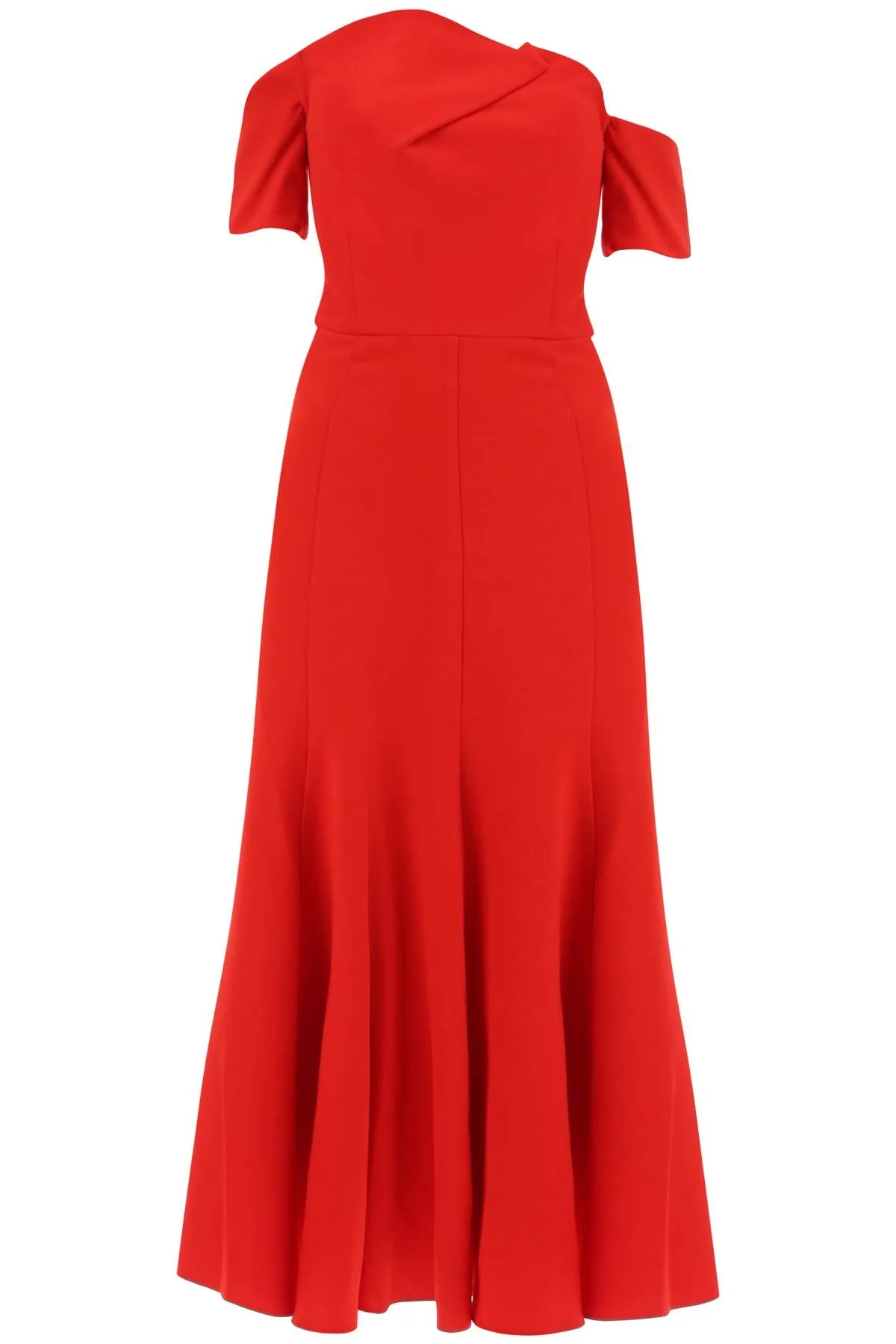 Cady Midi Dress With Asymmetric Neckline