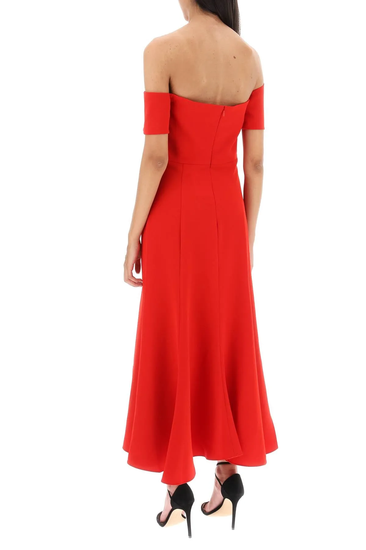 Cady Midi Dress With Asymmetric Neckline