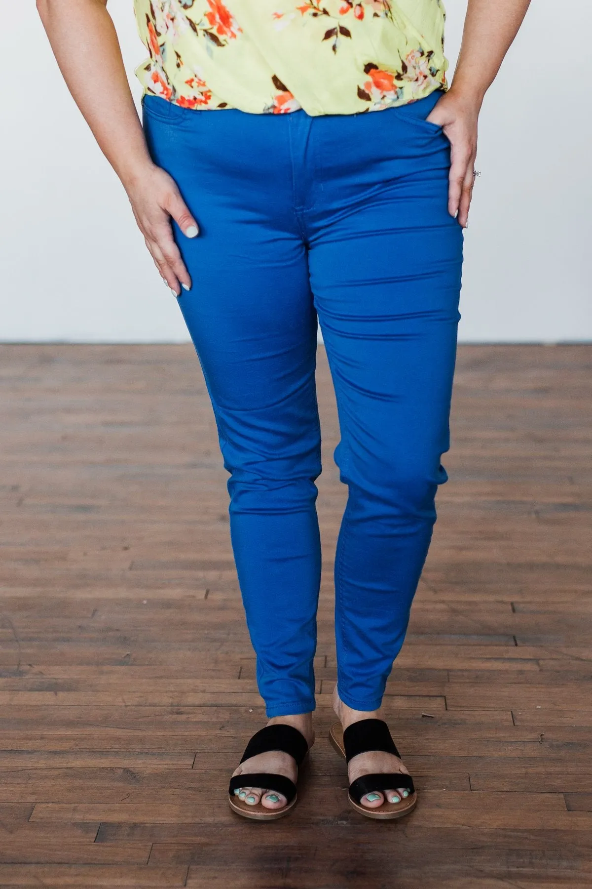 Celebrity Pink Ankle Skinny Jeans- Royal Blue