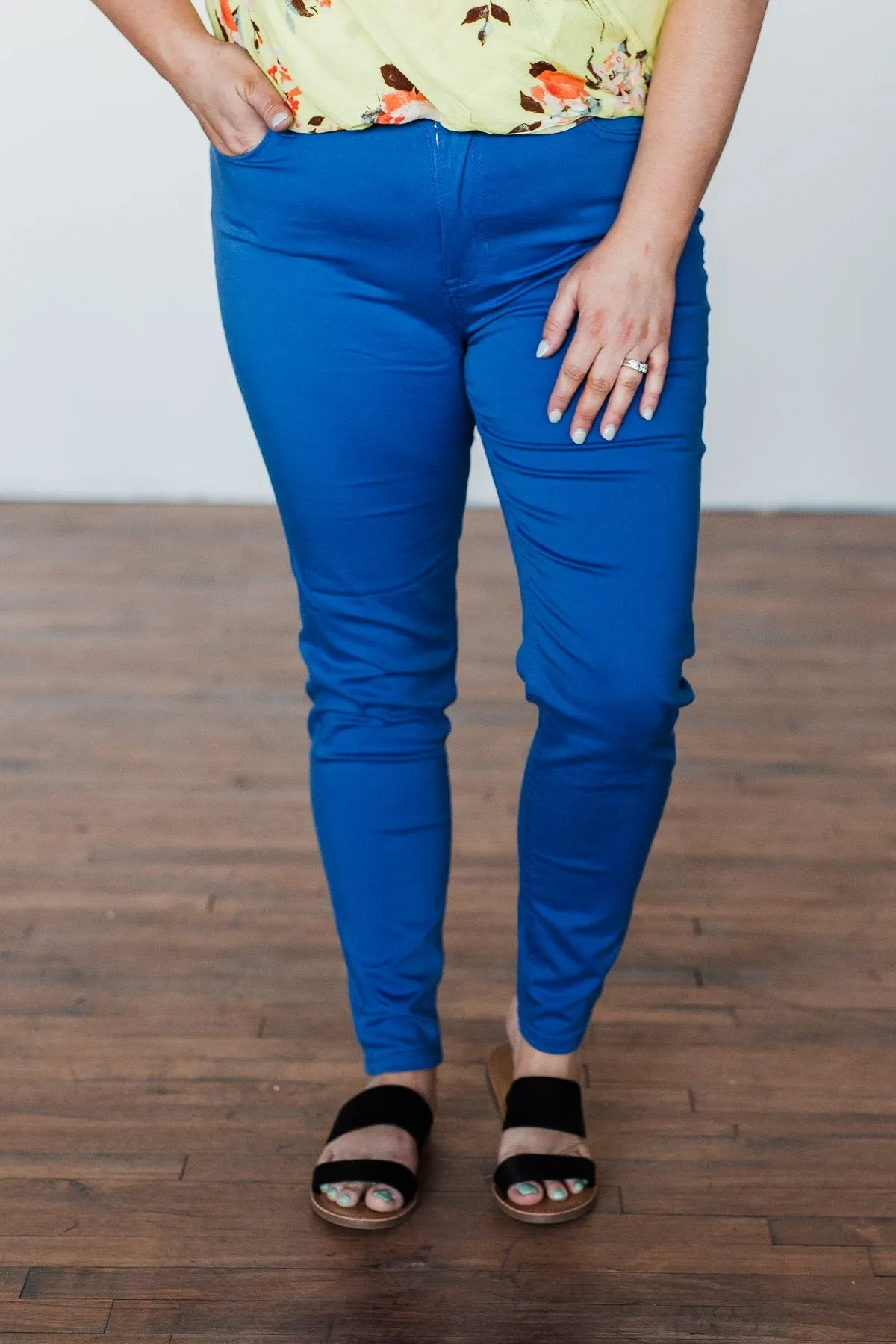 Celebrity Pink Ankle Skinny Jeans- Royal Blue