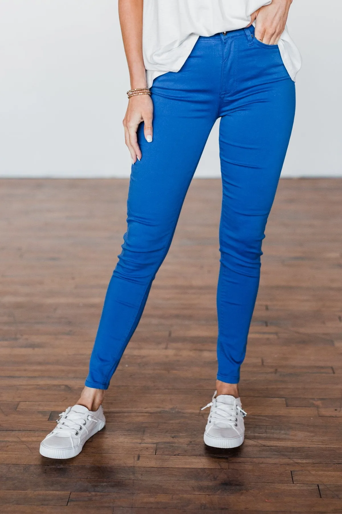 Celebrity Pink Ankle Skinny Jeans- Royal Blue