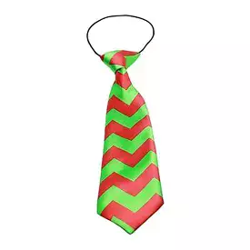 Christmas Chevron Big Dog Neck Tie