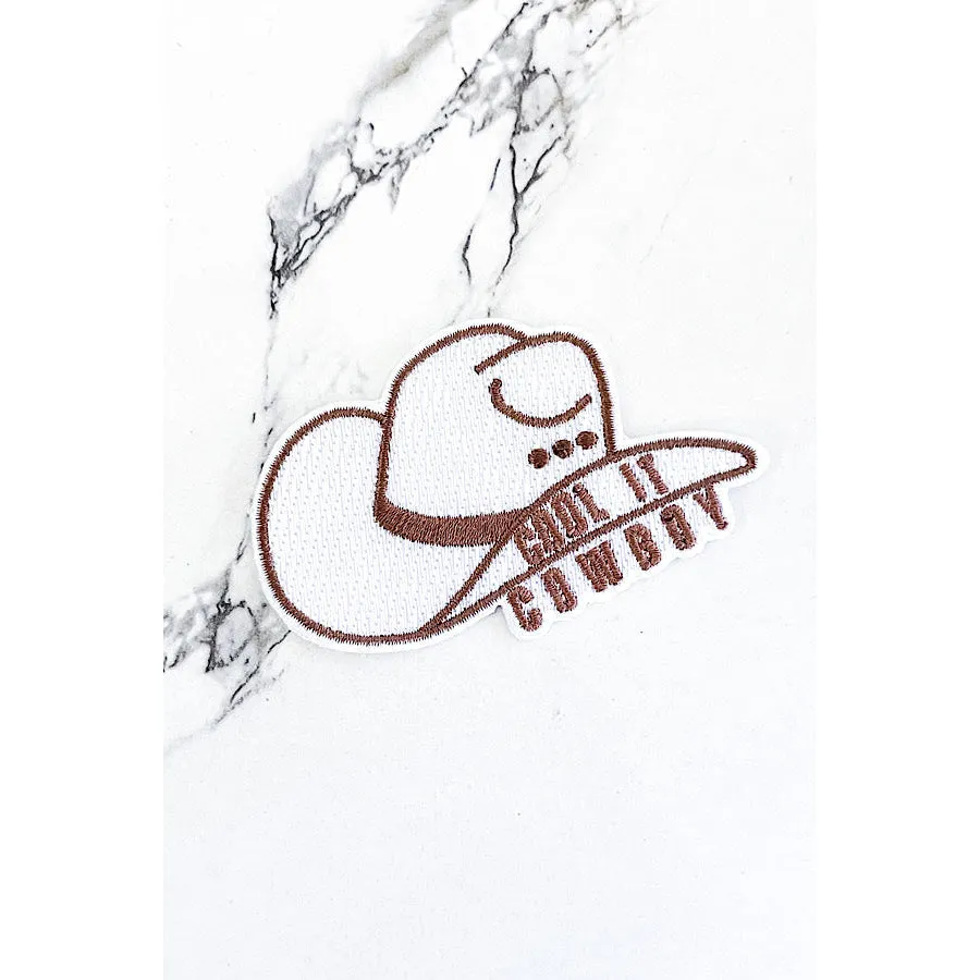 Cool It Cowboy Hat Embroidered Patch