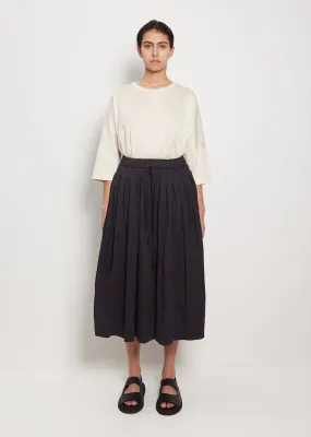 Cotton Paper Satin Uni Inu Skirt