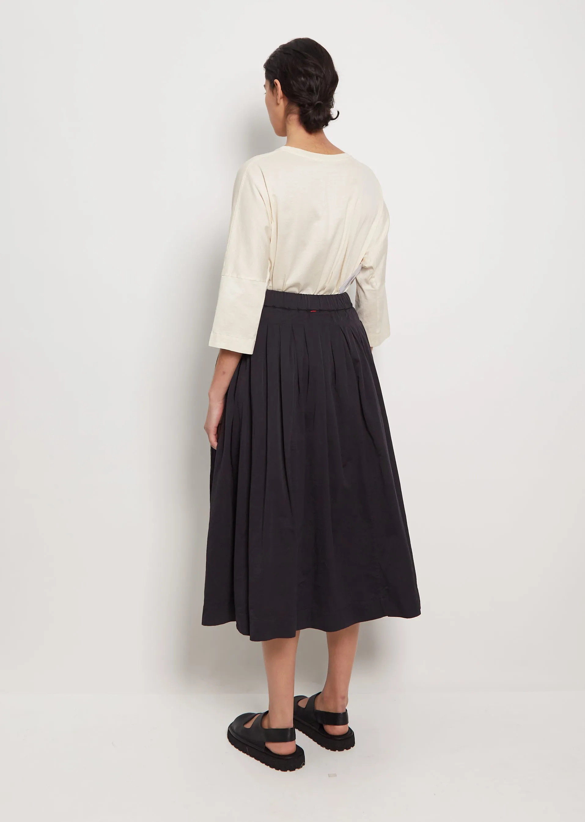 Cotton Paper Satin Uni Inu Skirt