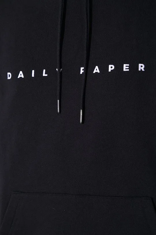 Daily Paper cotton sweatshirt Alias Hood - New men's black color 2021109