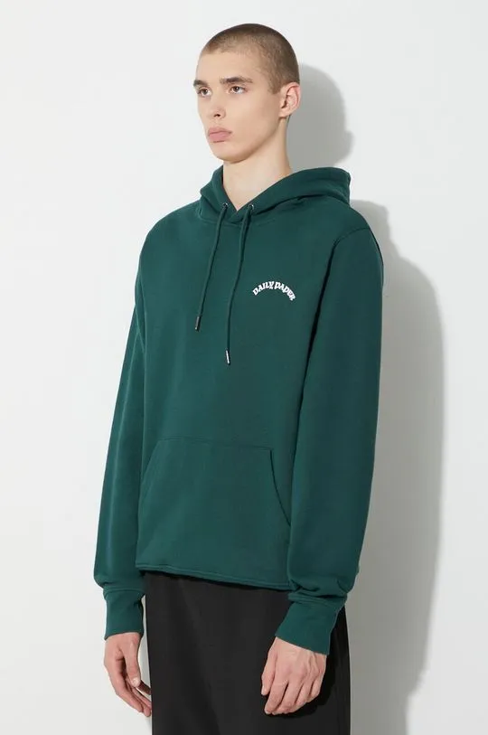 Daily Paper cotton sweatshirt Rachard Hoodie men's green color 2321108