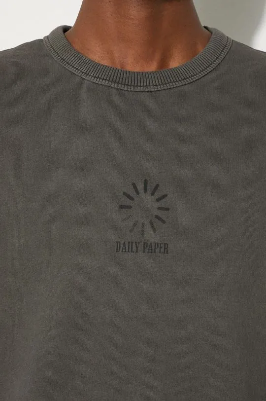 Daily Paper cotton t-shirt Buffering Oversized SS men’s gray color with a print 2421078