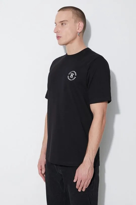 Daily Paper cotton t-shirt Circle Tee men’s black color 1000111