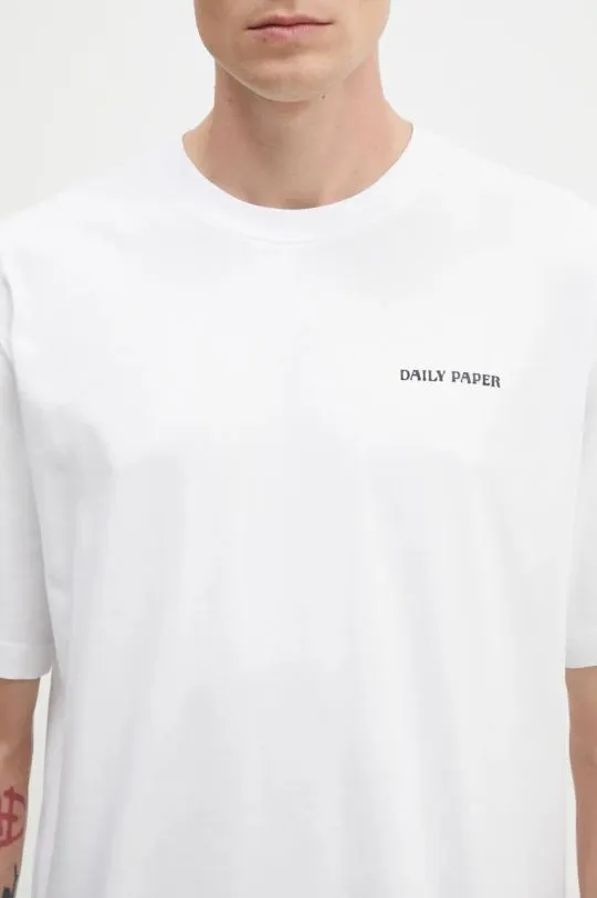 Daily Paper cotton t-shirt Dias men’s white color with a print 2422071