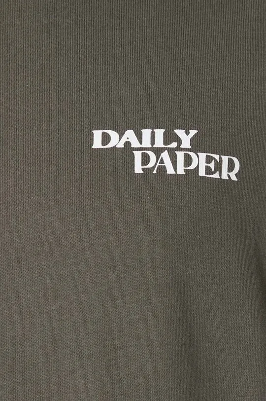 Daily Paper cotton t-shirt Hand In Hand SS men’s green color with a print 2411102