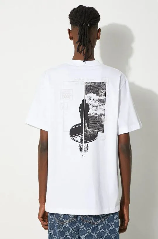 Daily Paper cotton t-shirt Mirror SS men’s white color with a print 2421083