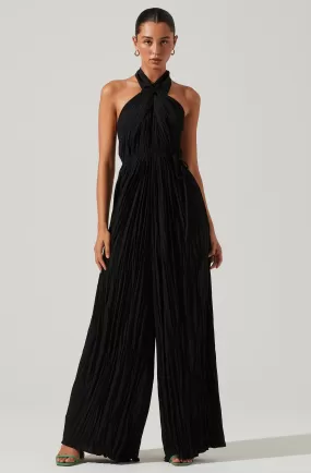 Damia Halter Wide Leg Jumpsuit