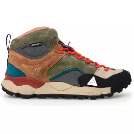 Flower Mountain Back Country Mid Waterproof Trainers - Beige / Military