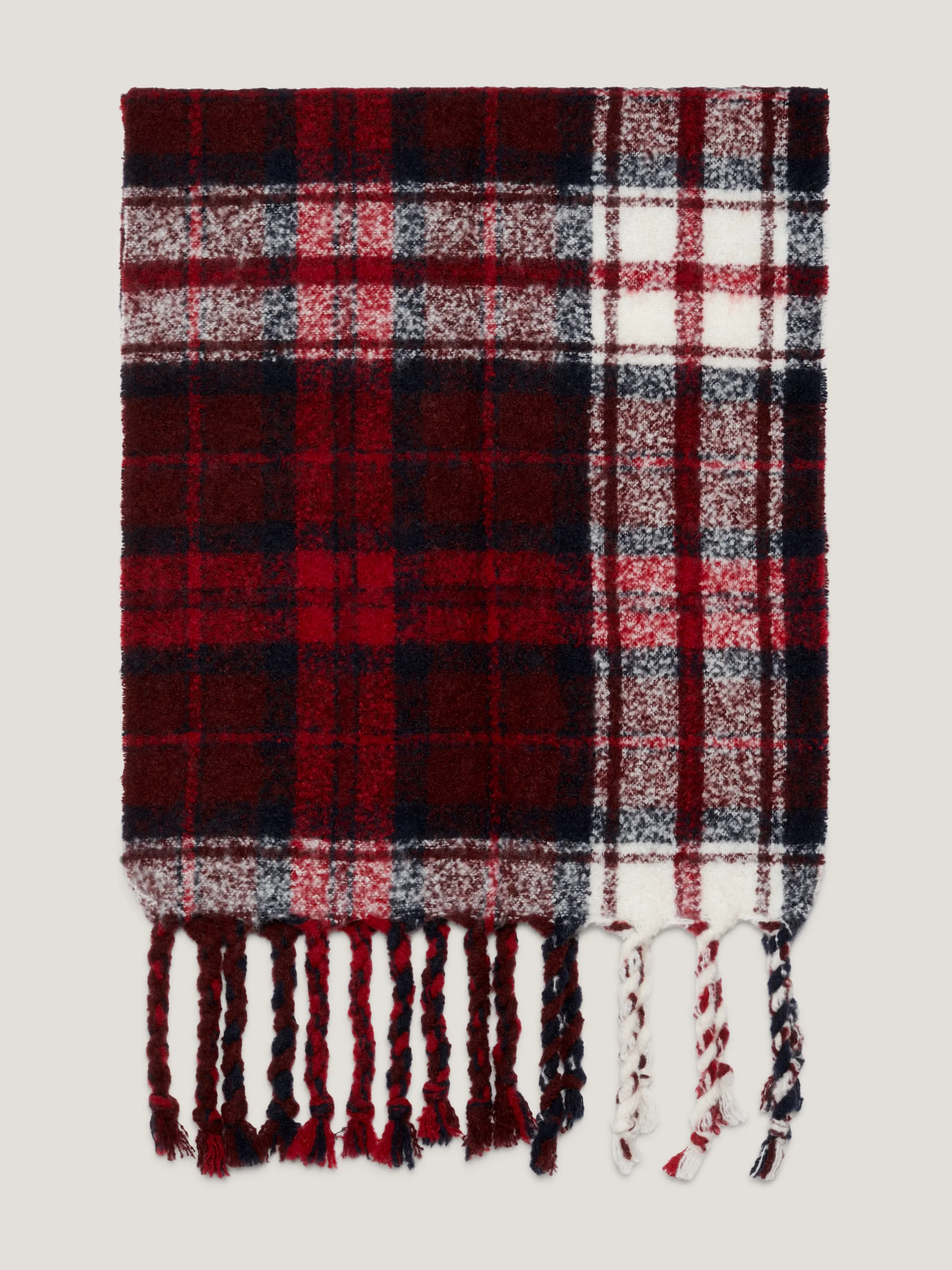 Fluffy Tartan Check Scarf | Scarves | Tommy Hilfiger