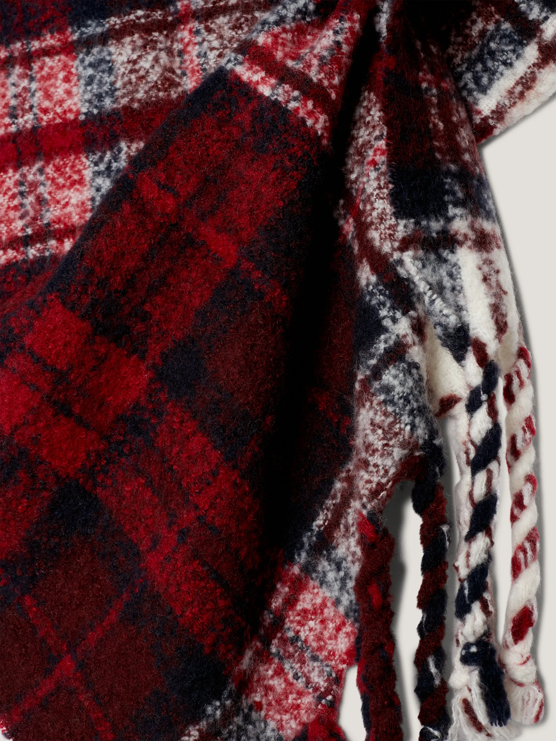 Fluffy Tartan Check Scarf | Scarves | Tommy Hilfiger