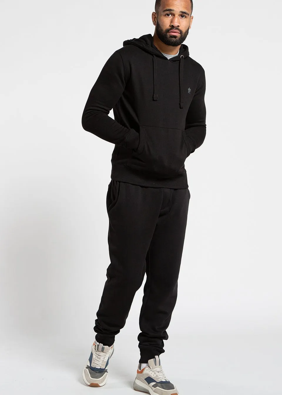 French Connection Black Cotton Blend Hoody