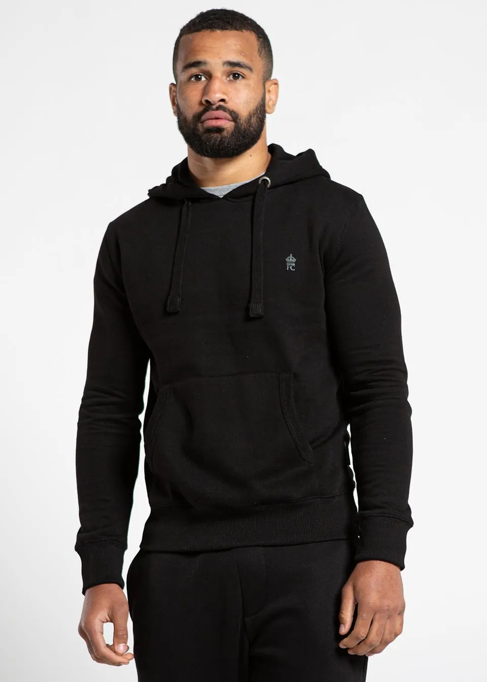 French Connection Black Cotton Blend Hoody