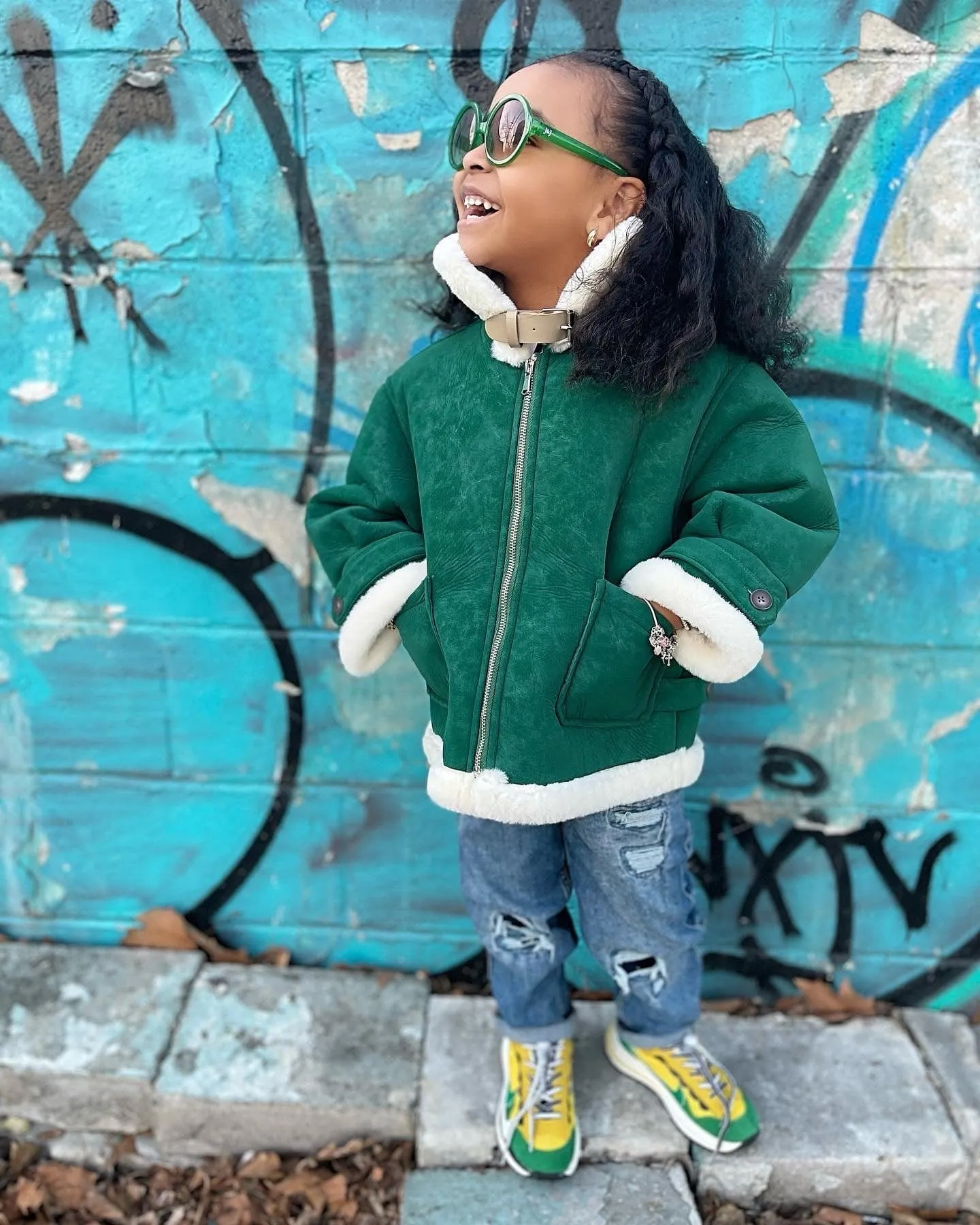 Green Tea Mochi Faux Shearling Coat