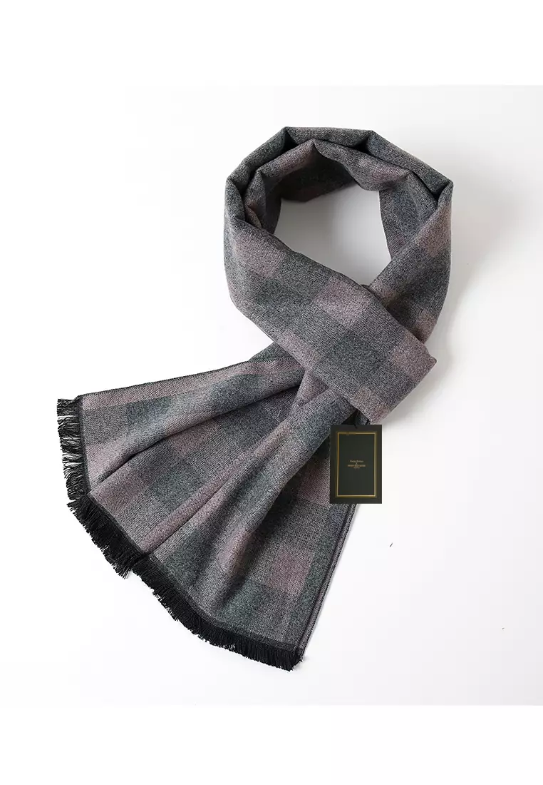 HAPPY FRIDAYS Fringed Plaid Scarves MS02-7