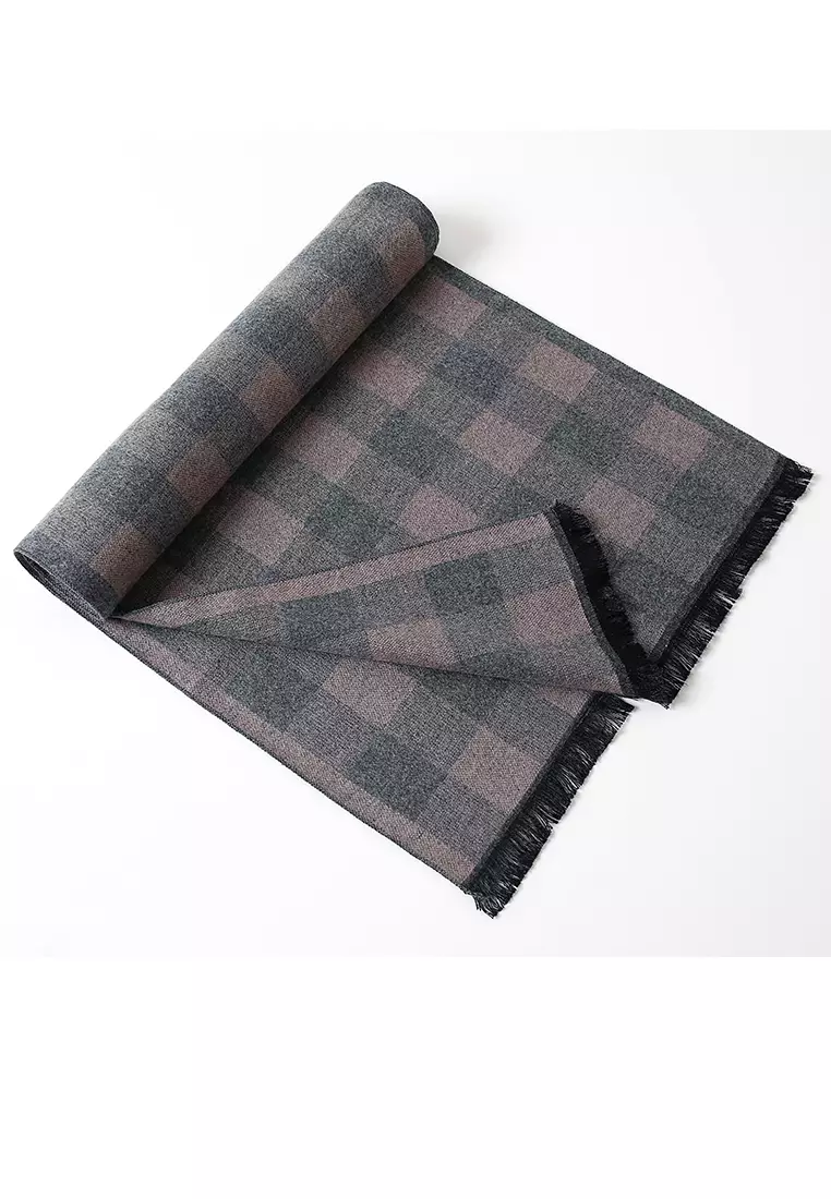 HAPPY FRIDAYS Fringed Plaid Scarves MS02-7