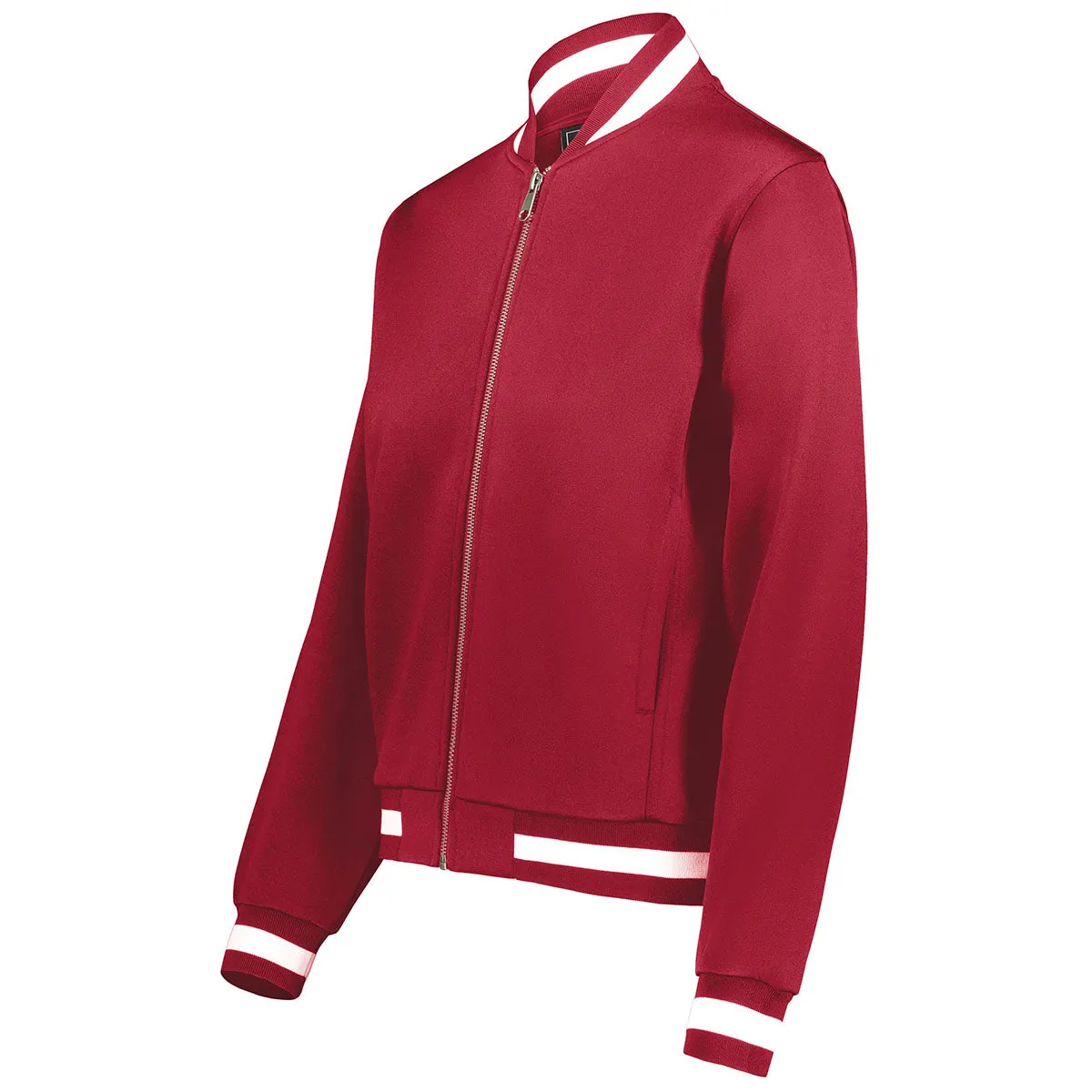 Holloway Women's Scarlet/White V-Street Full Zip Jacket