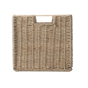 Home Decorators Collection 3 Set Foldable Bin Sea Grass Basket Entryway Magazine Holder Storage Organizer