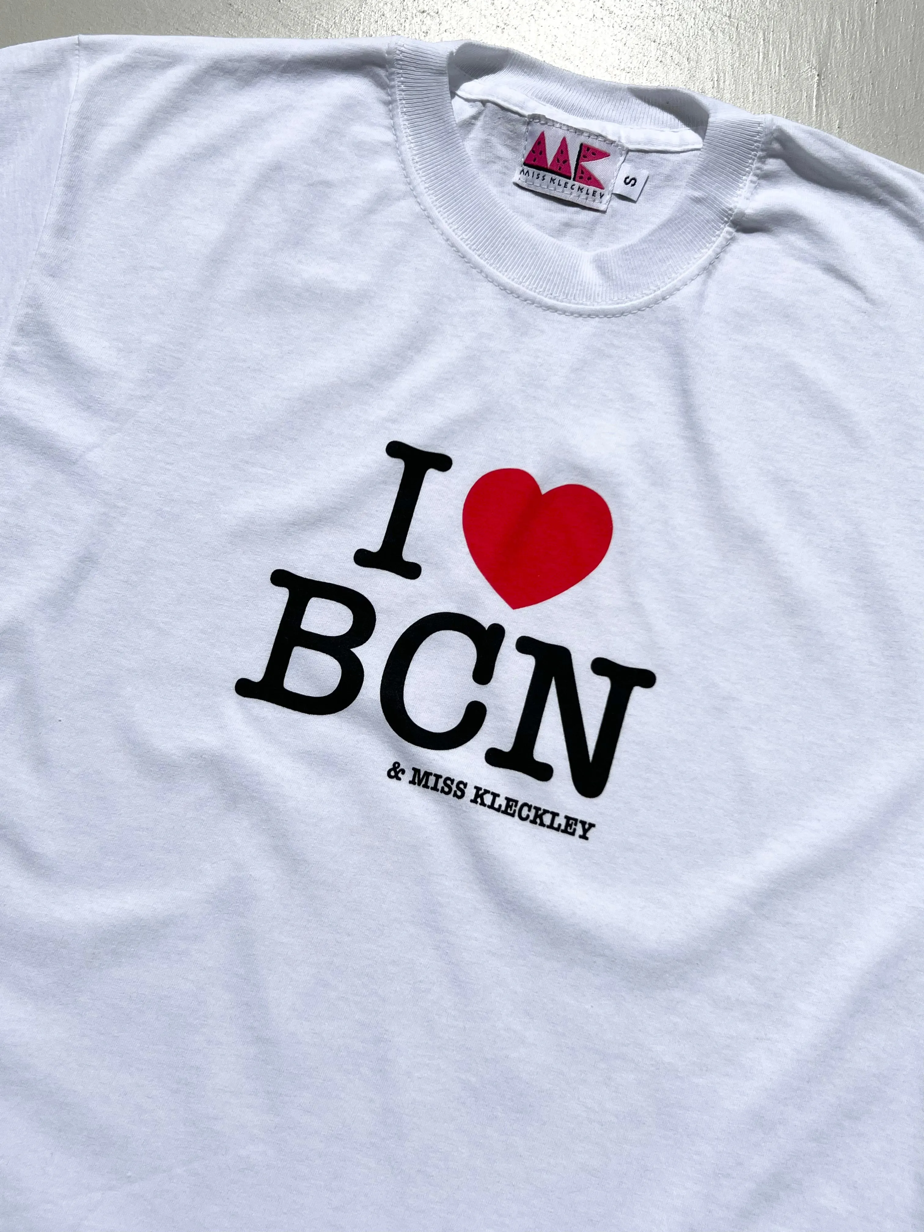 I LOVE BCN WHITE TSHIRT UNISEX