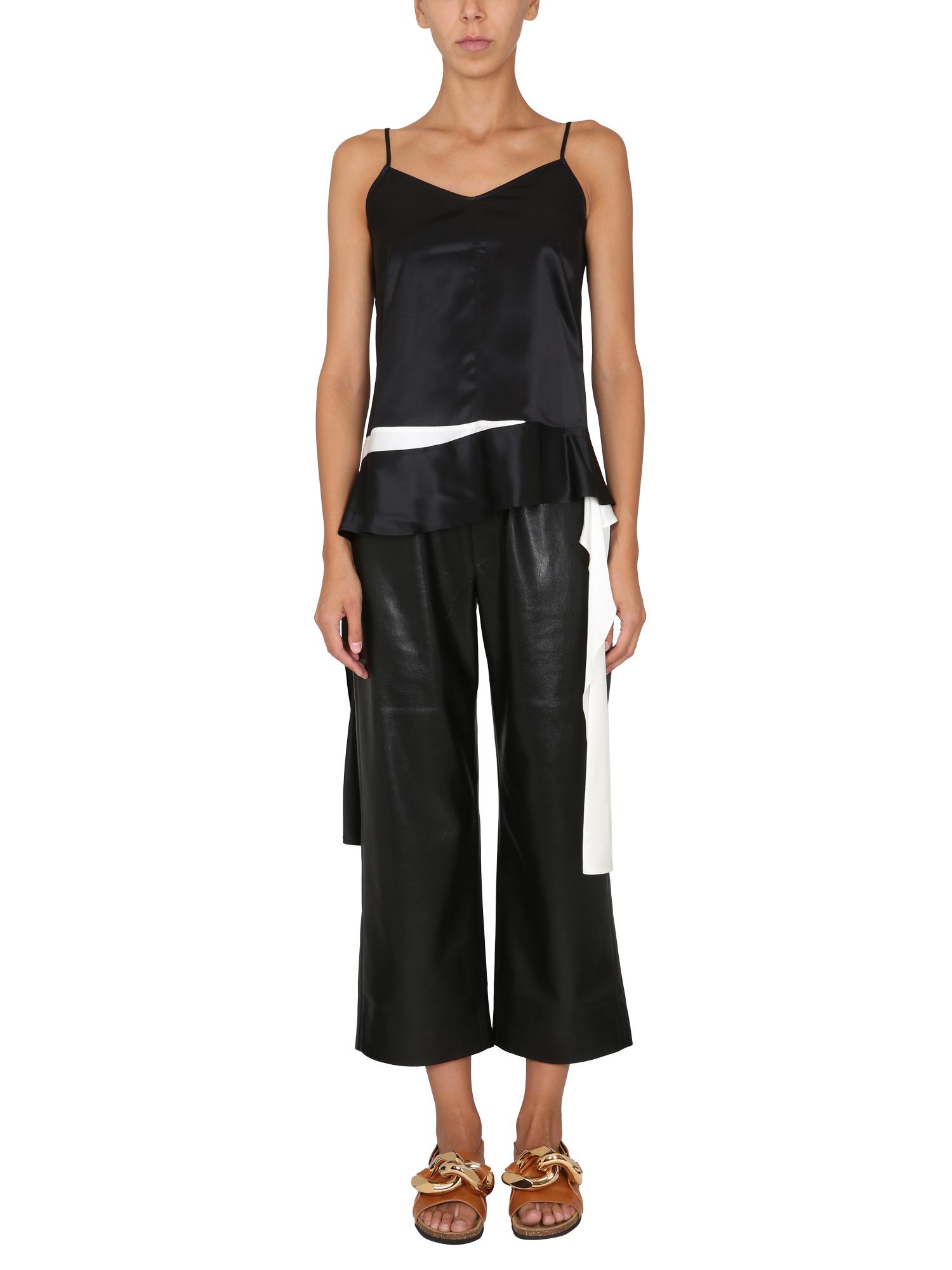 JW ANDERSON    ACETATE TOP WITH SWEETHEART NECKLINE