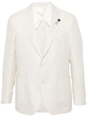 Lardini - Blazer beige clair à simple boutonnage