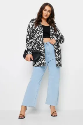 LIMITED COLLECTION Curve Black Abstract Print Blazer