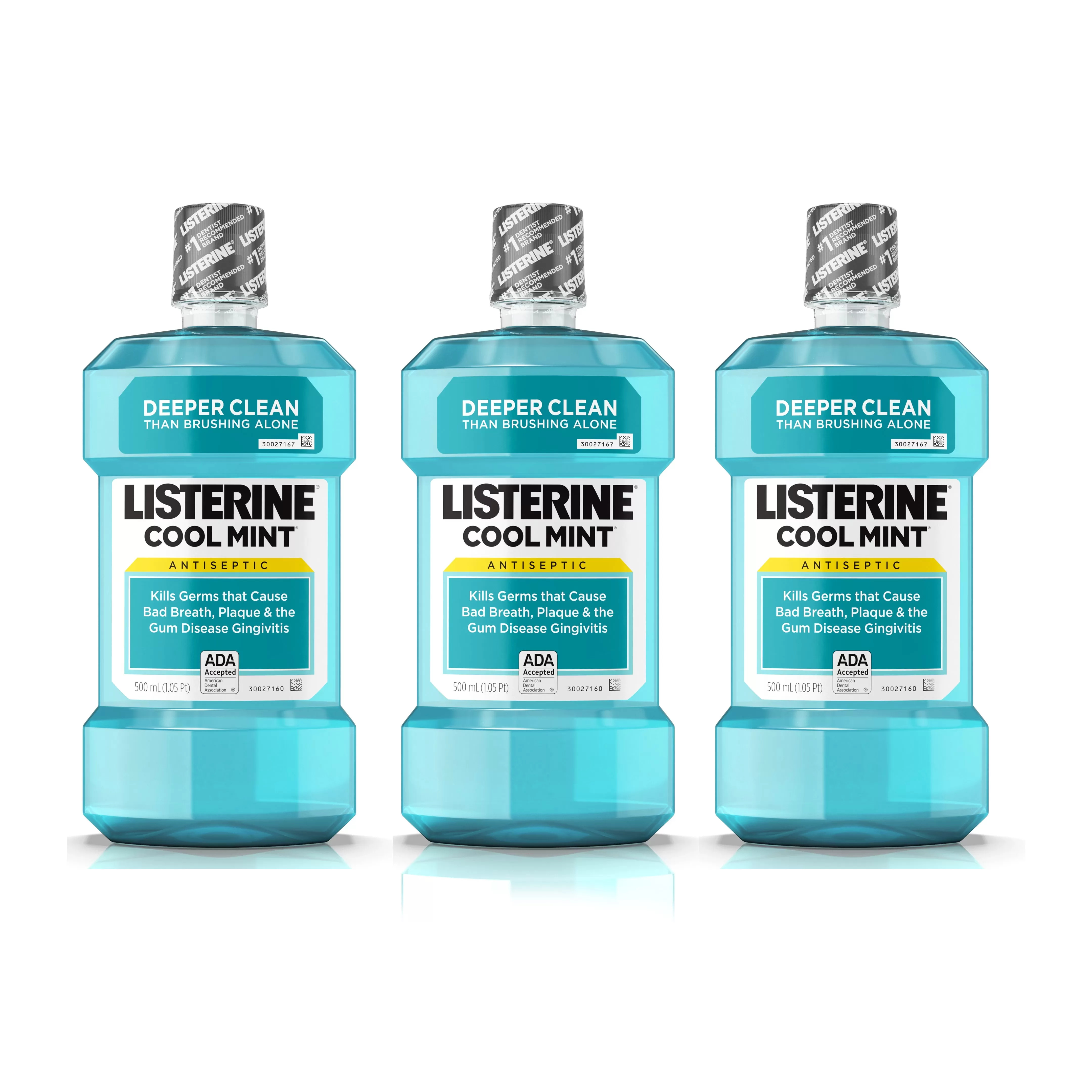 Listerine Cool Mint Antiseptic Mouthwash 500 ML 3-PACK