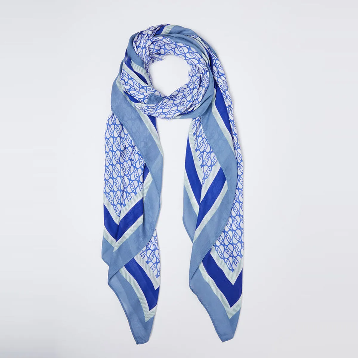 Liu Jo - Foulard Nadie con Logo Blue Denim - 2A4033T0300 - BLUE/DENIM