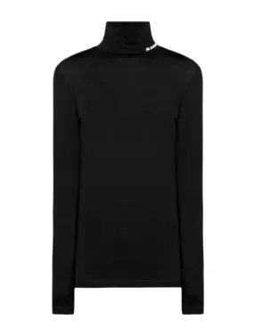 Long sleeve top with funnel neckline