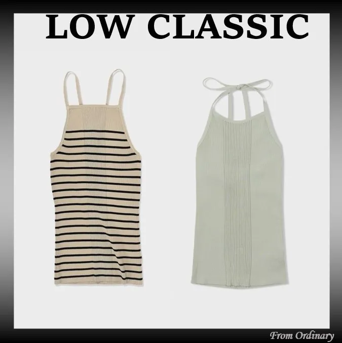 LOW CLASSIC  |Casual Style Sleeveless Halter Neck Street Style